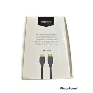 Amazon Basics High-Speed HDMI Cable (48Gbps, 8K/60Hz ) - 3 Feet, Black